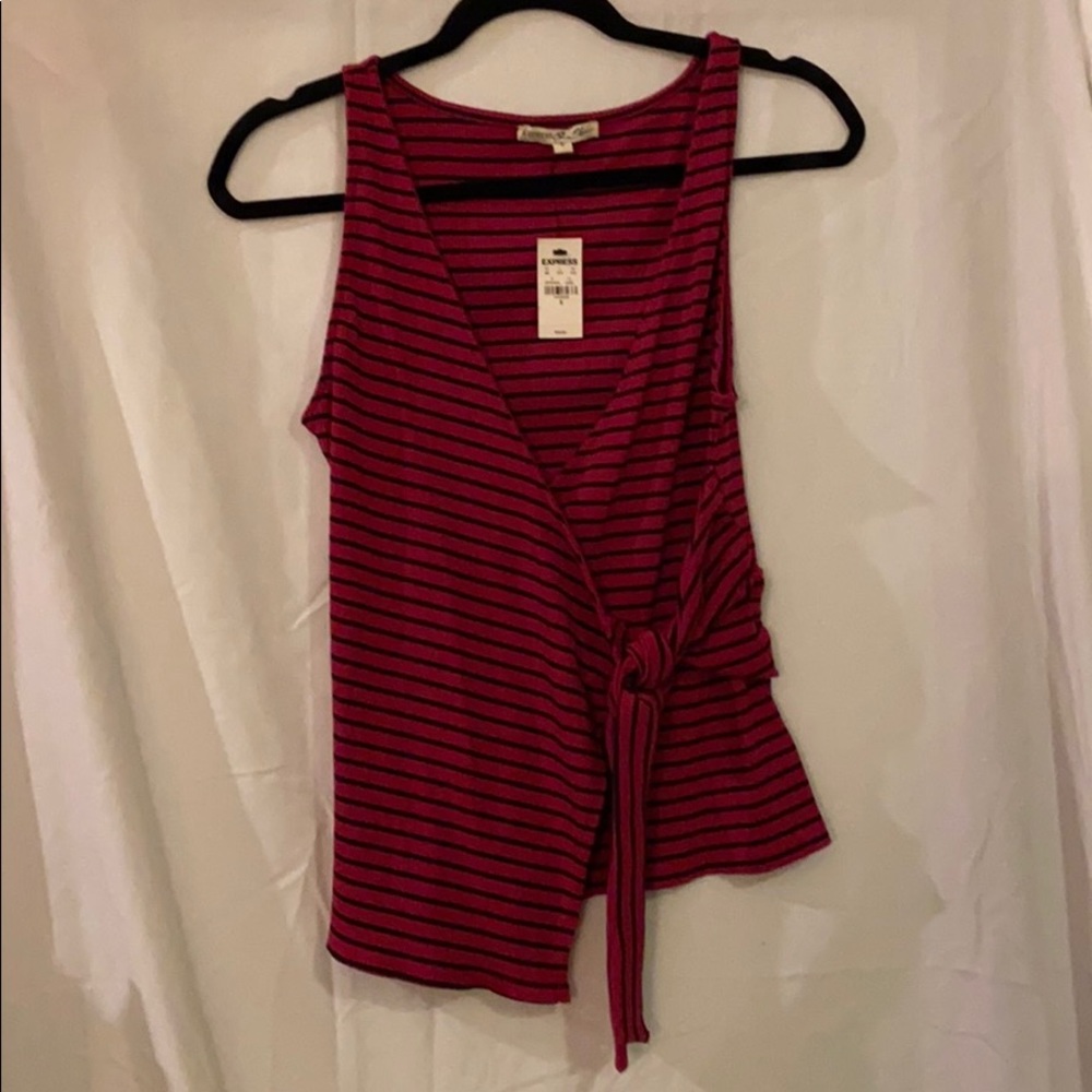 Express faux wrap tank